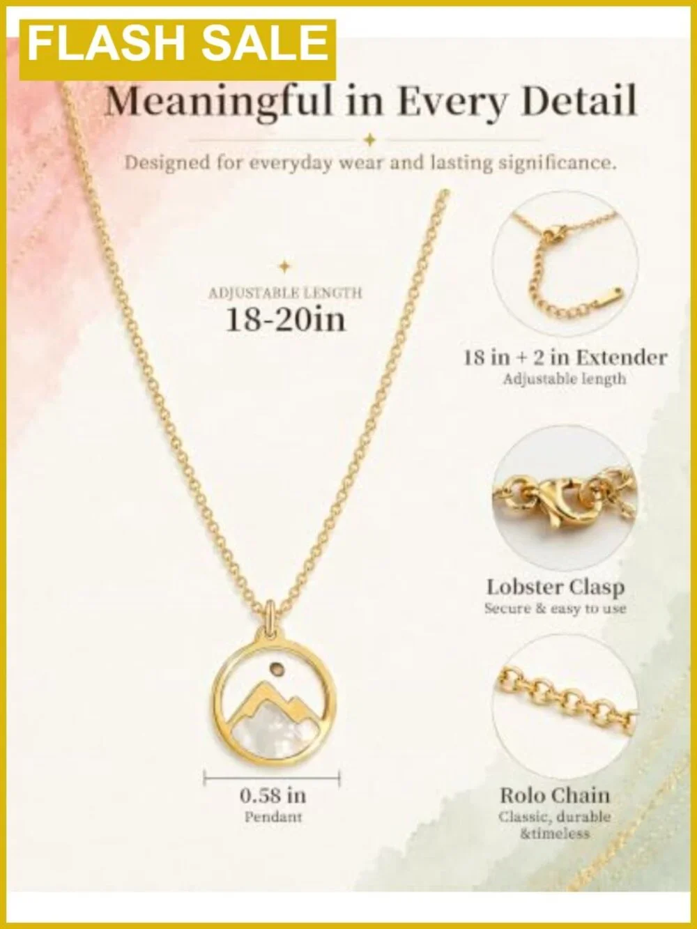 Mustard Seed Necklace 18K Gold Plated Pendant Faith Christian Gift